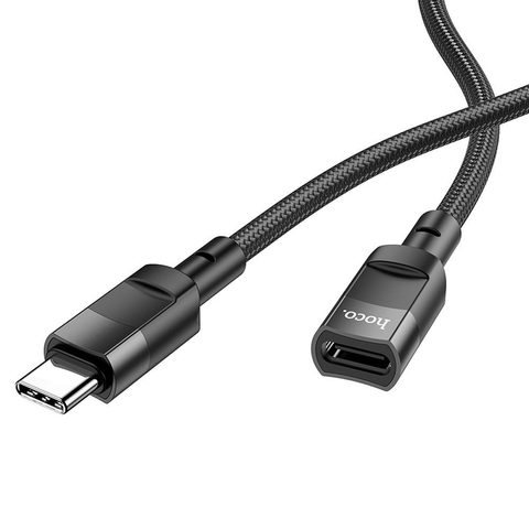 Redukce / adaptér USB C (samec) USB C (samice) 1,2m černý - HOCO