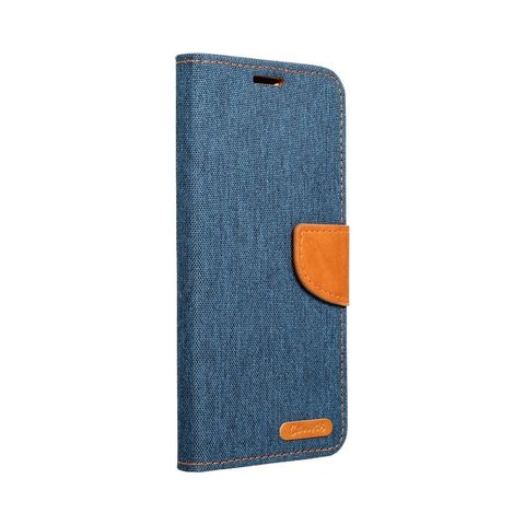 Puzdro / obal pre Samsung A53 5G modré / hnedé - kniha CANVAS