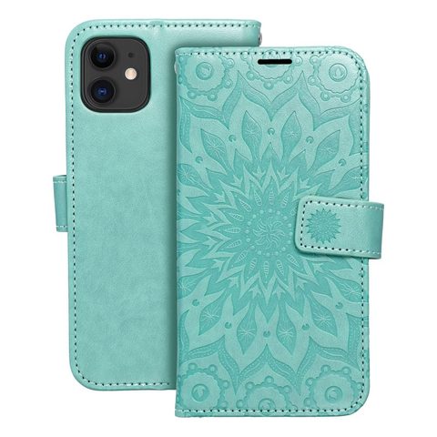 Puzdro / obal pre Apple iPhone 11 zelená mandala - kniha Forcell MEZZO