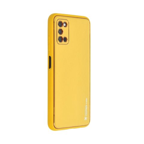 Obal / kryt pre Samsung Galaxy A03S žltý - Forcell LEATHER
