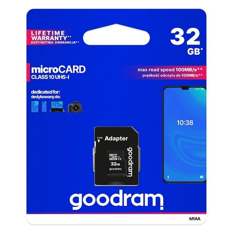 Paměťová karta micro SD s adaptérem 32 GB třída 10 - GOODRAM