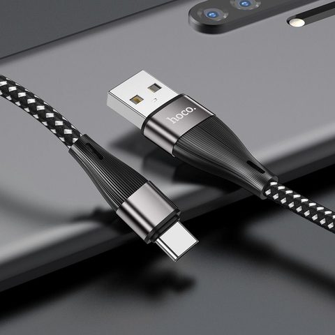 Kabel USB-C 1 m,  černý - HOCO