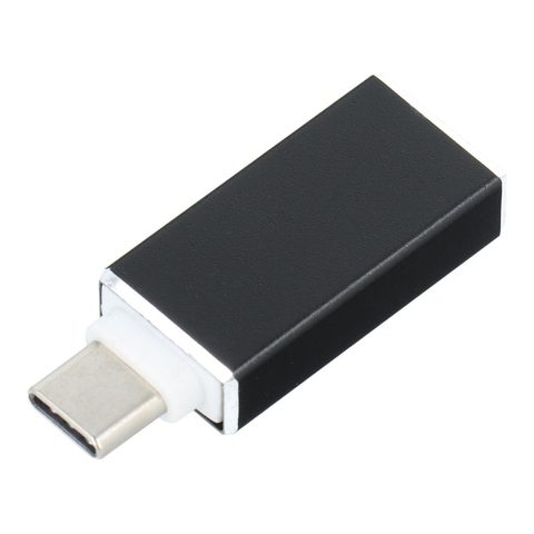 USB A és USB Type-C 3.0 OTG adapter fekete színben