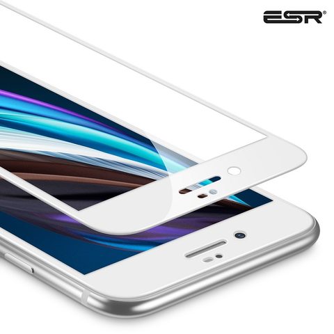 Tvrdené / ochranné sklo Apple iPhone 6 / 6S / 7 / 8 / SE 2020 biele - ESR 3D Tempered Glass