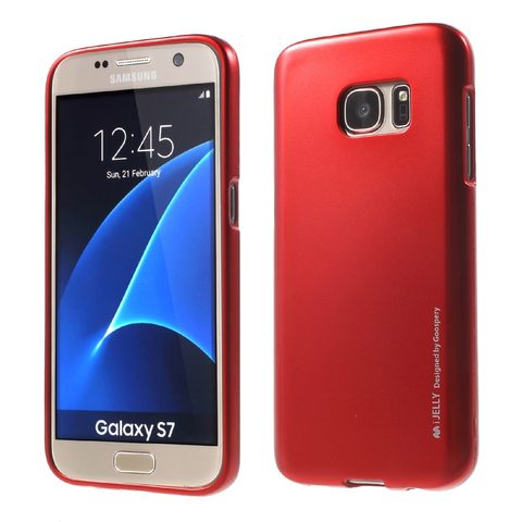 Védőborító Samsung Galaxy S7 (G930) piros - Jelly Case Flash