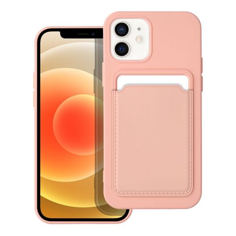 tok / borító Apple iPhone 12 / 12 PRO rózsaszín Forcell CARD CASE tokhoz