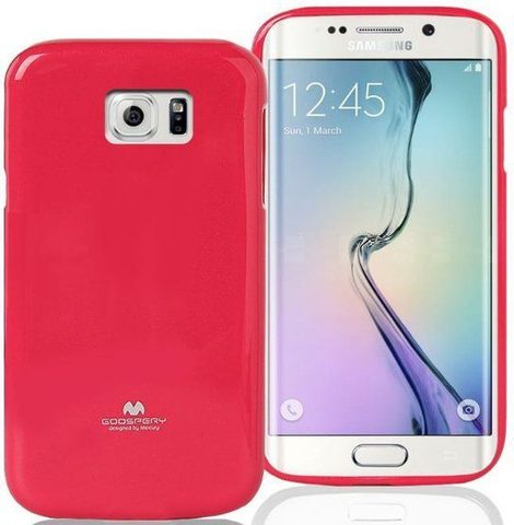 Borító / borító Samsung Galaxy S6 Edge Plushoz sötét rózsaszín - Jelly Case
