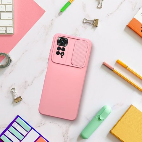 Obal / kryt na Xiaomi Redmi Note 9 růžový - SLIDE Case