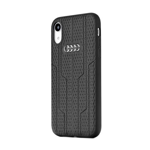 Obal / kryt na Apple iPhone XS Max černý - Original AUDI Leather