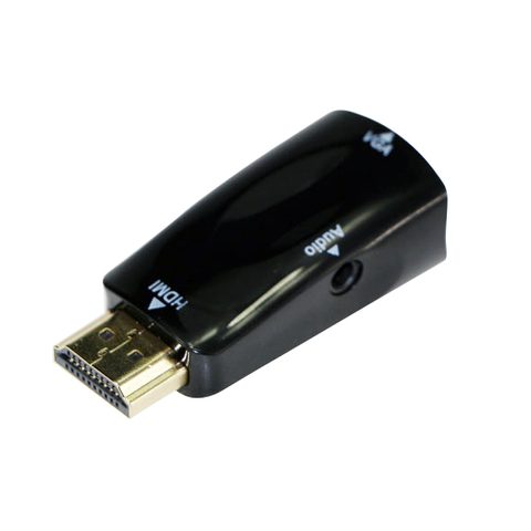 Piros kábel. HDMI VGA + Audio, M/F, fekete