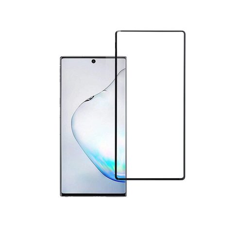 Tvrdené / ochranné sklo Samsung Galaxy Note 10 čierne Full Face (plné lepidlo/malá veľkosť)