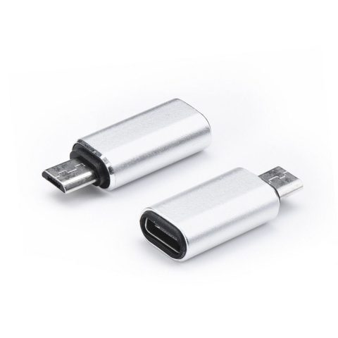 USB-C-ről Micro USB-re adapter/csökkentő ezüst