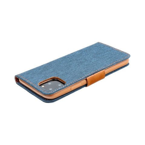 Puzdro / obal na Samsung Galaxy A13 5G modré / hnedé - kniha Canvas Book case