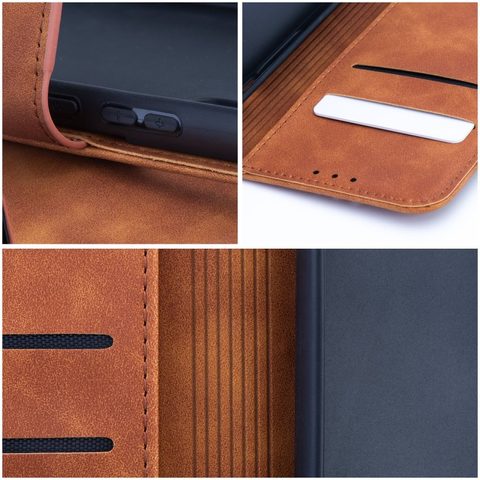Puzdro / obal pre Samsung Galaxy A53 5G hnedé - kniha Forcell Tender