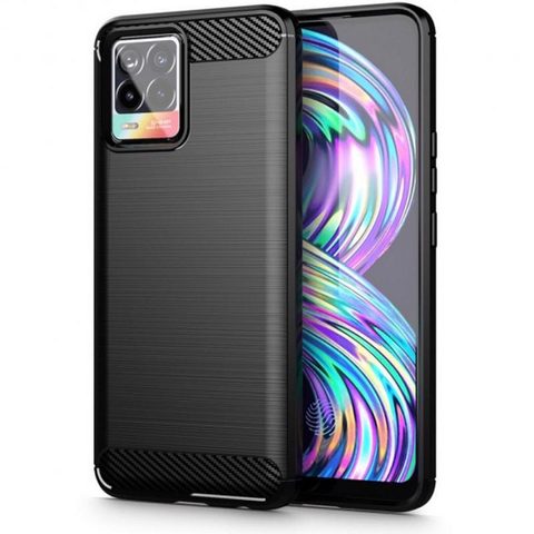 Obal / kryt pre Realme 8 - čierny Forcell CARBON