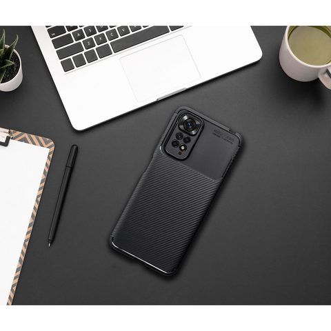 Obal / kryt na Xiaomi Redmi Note 9 černý - Carbon Pro