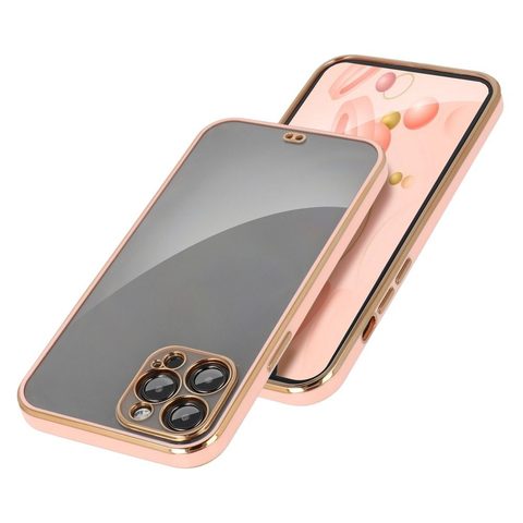 tok / borító Apple iPhone 12 Pro rózsaszín / átlátszó - Forcell Lux