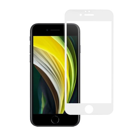 Tvrdené / ochranné sklo Apple iPhone 6 biele - Blue Star 3D