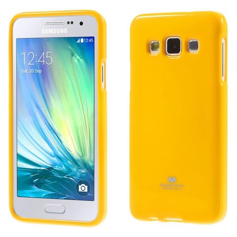 Obal / kryt na Samsung Galaxy A3 žlutý - Jelly Case