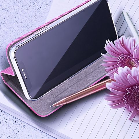 Puzdro / obal na Apple iPhone 15 Pro ružové - kniha SENSITIVE Book