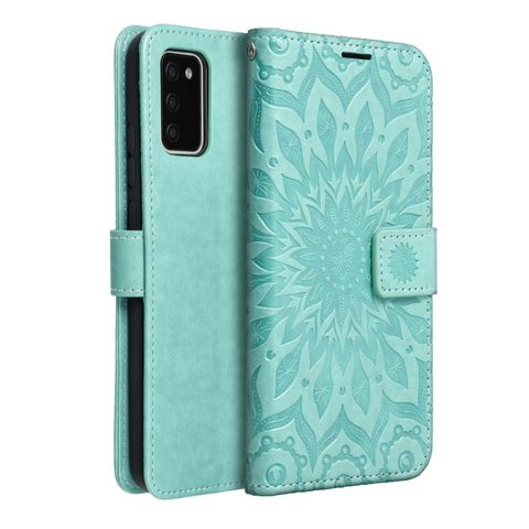 Puzdro / obal pre Samsung Galaxy A03 mandala zelené - kniha Forcell