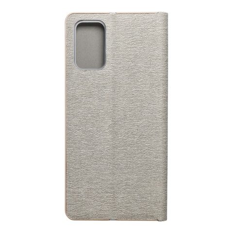 Pouzdro / obal na Samsung Galaxy S20 Plus stříbrné - knížkové Luna Book