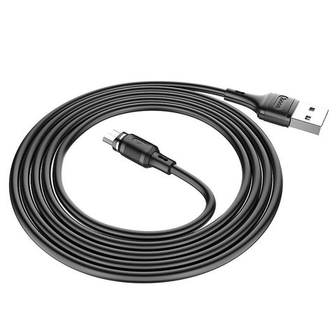 Mágneses USB / Micro USB töltőkábel 1 m fekete - HOCO