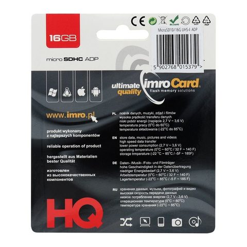 Micro SD kártya 16GB 10-es osztályú UHS adapterrel