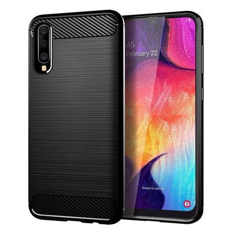 Obal / kryt pre Samsung Galaxy A50 / A50S / A30S čierny - Forcell CARBON