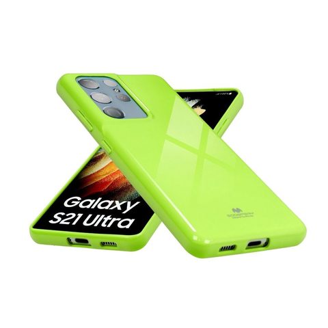 Borító Samsung Galaxy S21 FE lime - Jelly Mercury tok