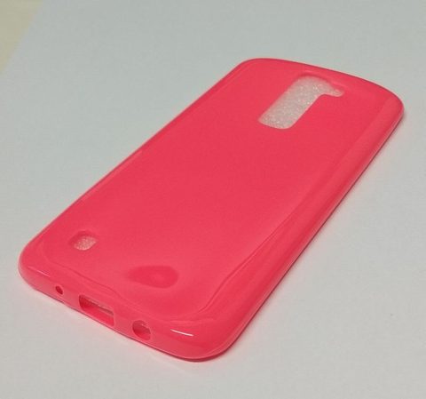 Obal / kryt na LG K7 růžový - Jelly Bright 0,3mm