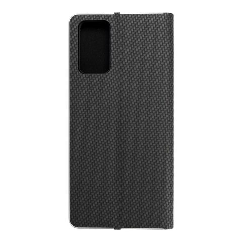 Puzdro / obal pre Samsung Galaxy Note 20 čierne - kniha Luna Carbon