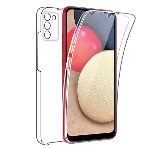 Obal / kryt pre Samsung Galaxy A03S transparentný - Forcell 360 Full Cover