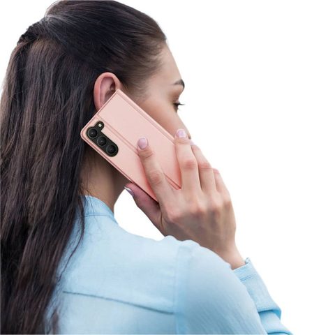 Pouzdro / obal na Samsung Galaxy S23 růžové - knížkové DUX DUCIS Skin Pro