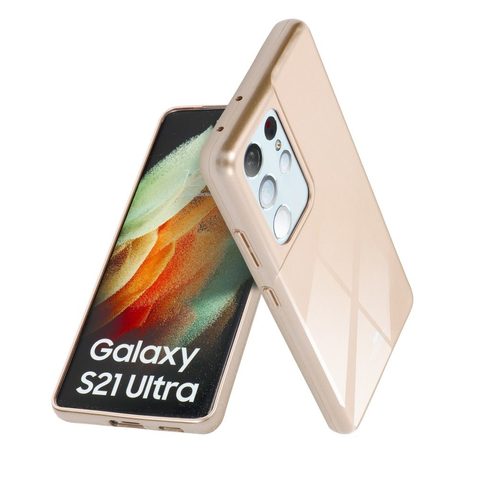 Obal / kryt na Samsung Galaxy A21 zlatý - Jelly Case Mercury
