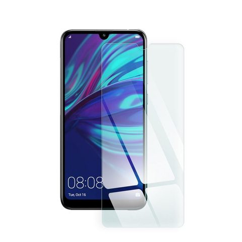 Edzett / védőüveg Huawei Y7 2019 - teljes ragasztó Blue Star