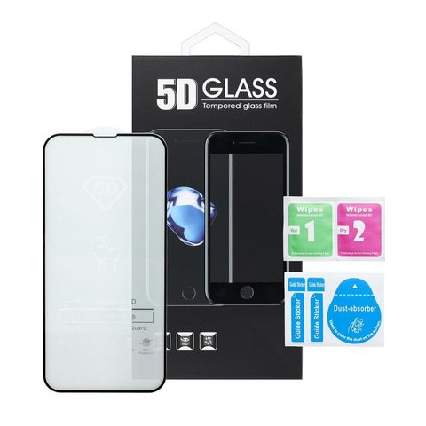 Tvrdené / ochranné sklo Samsung Galaxy A22 čierne - 5D Full Glue