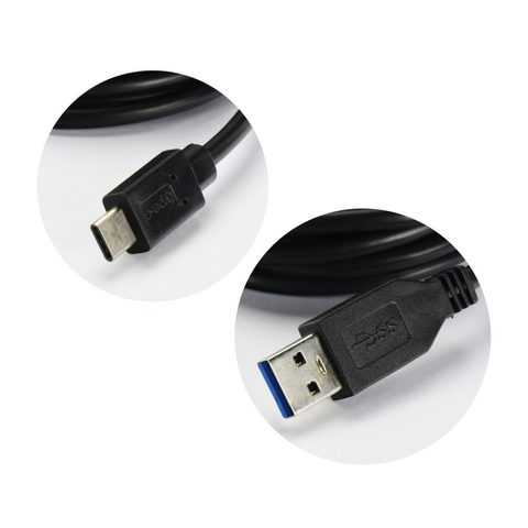 USB / USB-C 3.1 / USB 3.0 adatkábel 2m Fekete