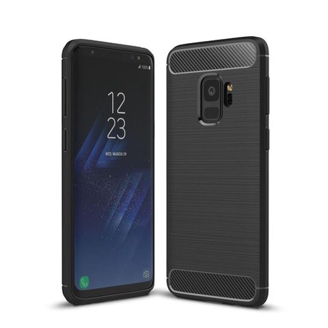 Obal / kryt pre Samsung Galaxy S9 Plus čierny - Forcell CARBON