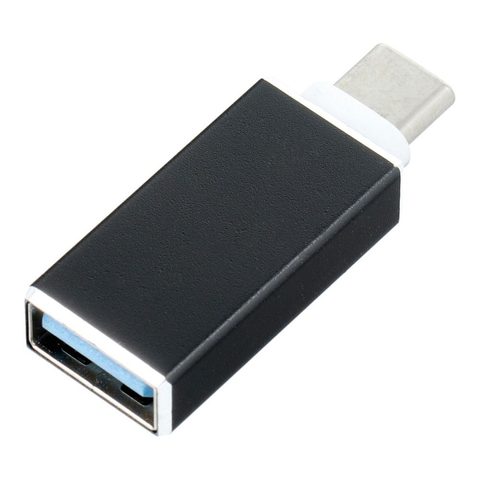 USB A és USB Type-C 3.0 OTG adapter fekete színben