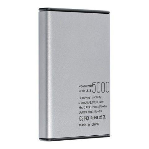 Powerbanka 5000 mAh šedá - PURIDEA S12