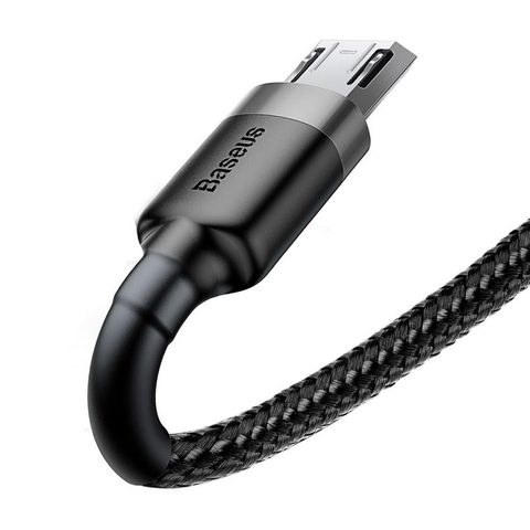 Nabíjecí a datový kabel USB / Micro USB 3 m šedo-černý - BASEUS Cafule