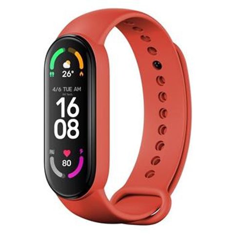 Silikonový řemínek FIXED Strap pro Xiaomi Mi Band 5 / 6 červený