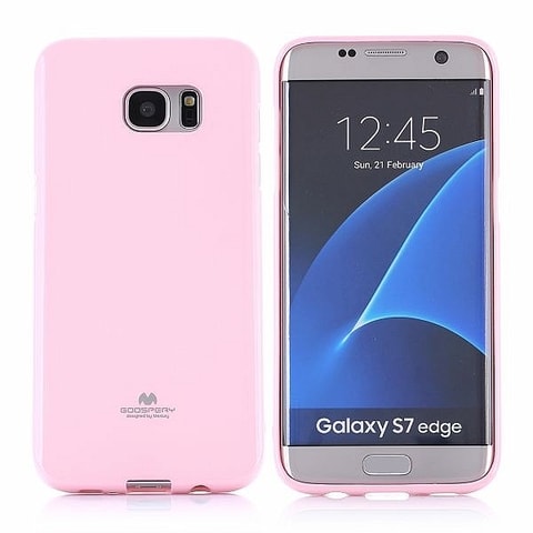 Csomagolás / borító Samsung Galaxy S7 Edge készülékhez világos rózsaszín - JELLY