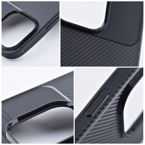 Obal / kryt na Apple iPhone 12 / 12 PRO černý - CARBON PRO Case