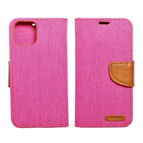 Pouzdro / obal na Samsung Galaxy A13 4G růžové - knížkové Canvas Book case