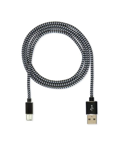 Dátový kábel USB / USB-C 1 m čierny - CUBE 1 nylon