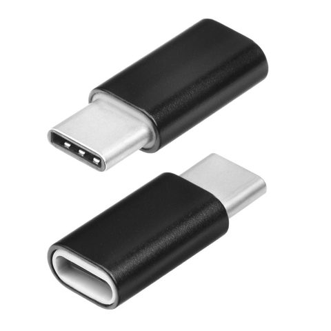 Adaptér Micro USB / MicroUSB TYP C čierny