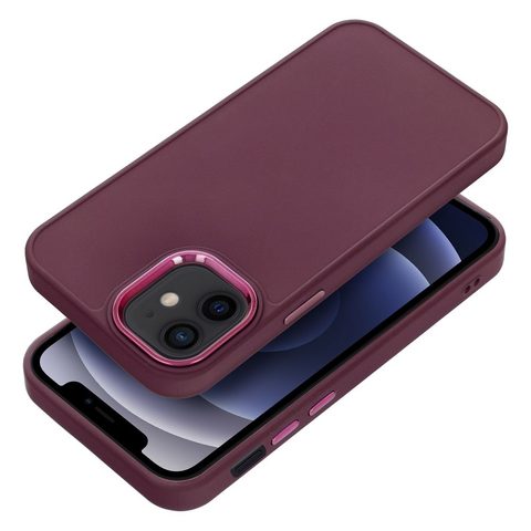 Obal / kryt na Apple iPhone 12 mini fialový - Frame case