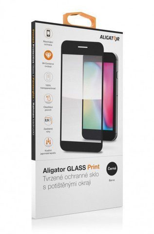 Edzett / védőüveg a Realme C11 készülékhez, Alligátor üveg lenyomat, fekete